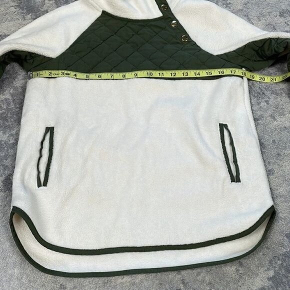 Abercrombie & Fitch Asymmetrical Snap Up Quilted Fleece Sweatshirt Size XS - Picture 7 of 11